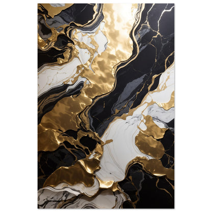 Dark Abstract Art with Gold Touches