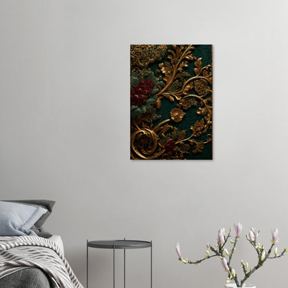 Resin Art in Maroon and Forest Green