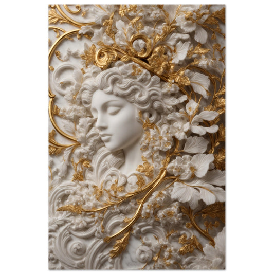 Resin Art with Marble and Gold Accents