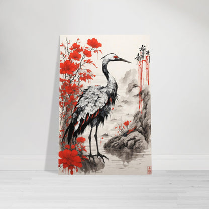 Shuǐmò Huà's Red Ink Splash: A Vivid Contrast