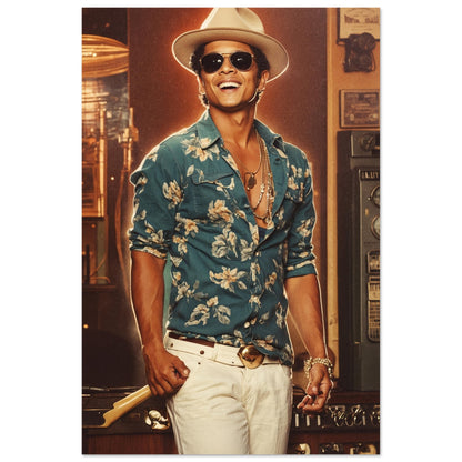 Retro Radiance: Bruno Mars in Timeless Style