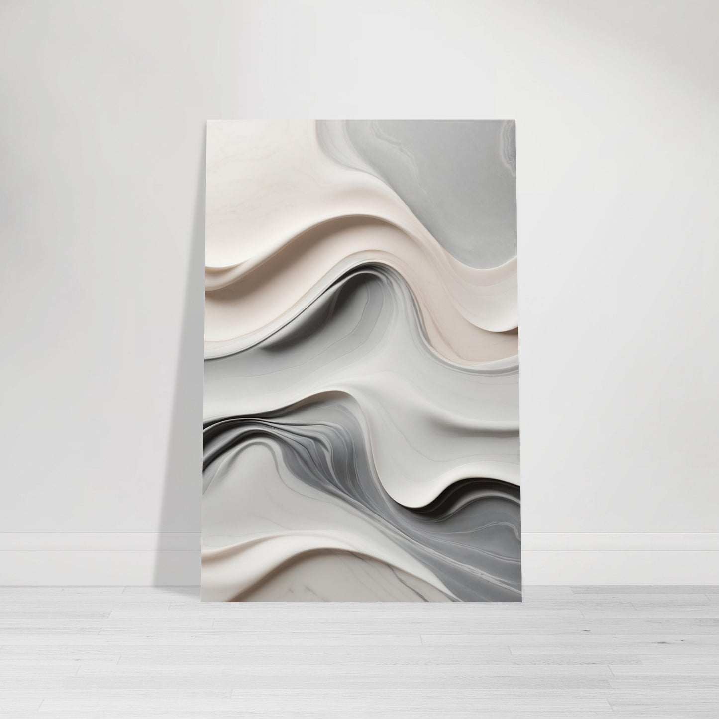 Clean Marble Abstraction in Grayscale