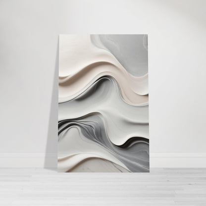 Clean Marble Abstraction in Grayscale