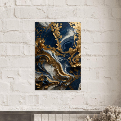 Marble Abstraction with Royal Flair