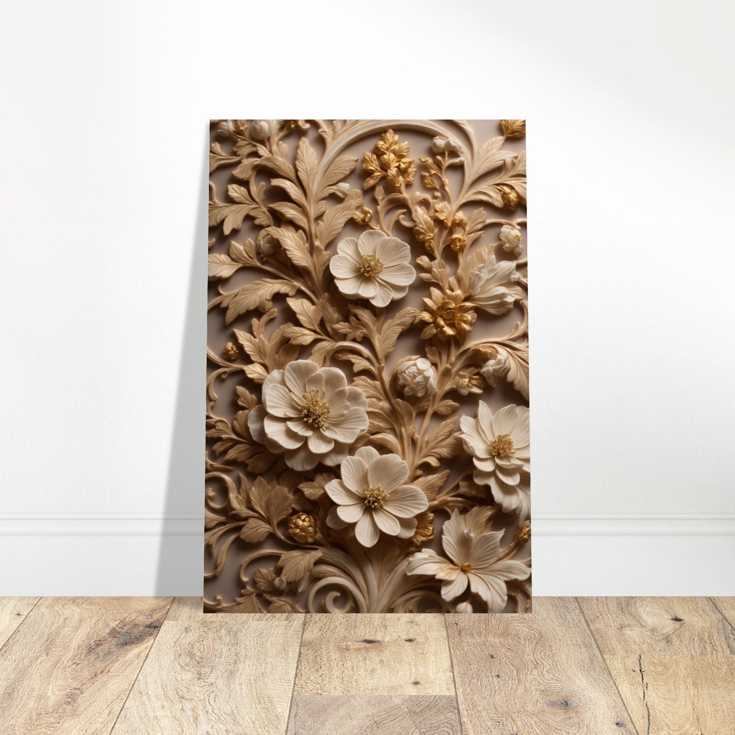 Resin Masterpiece with Floral Carvings