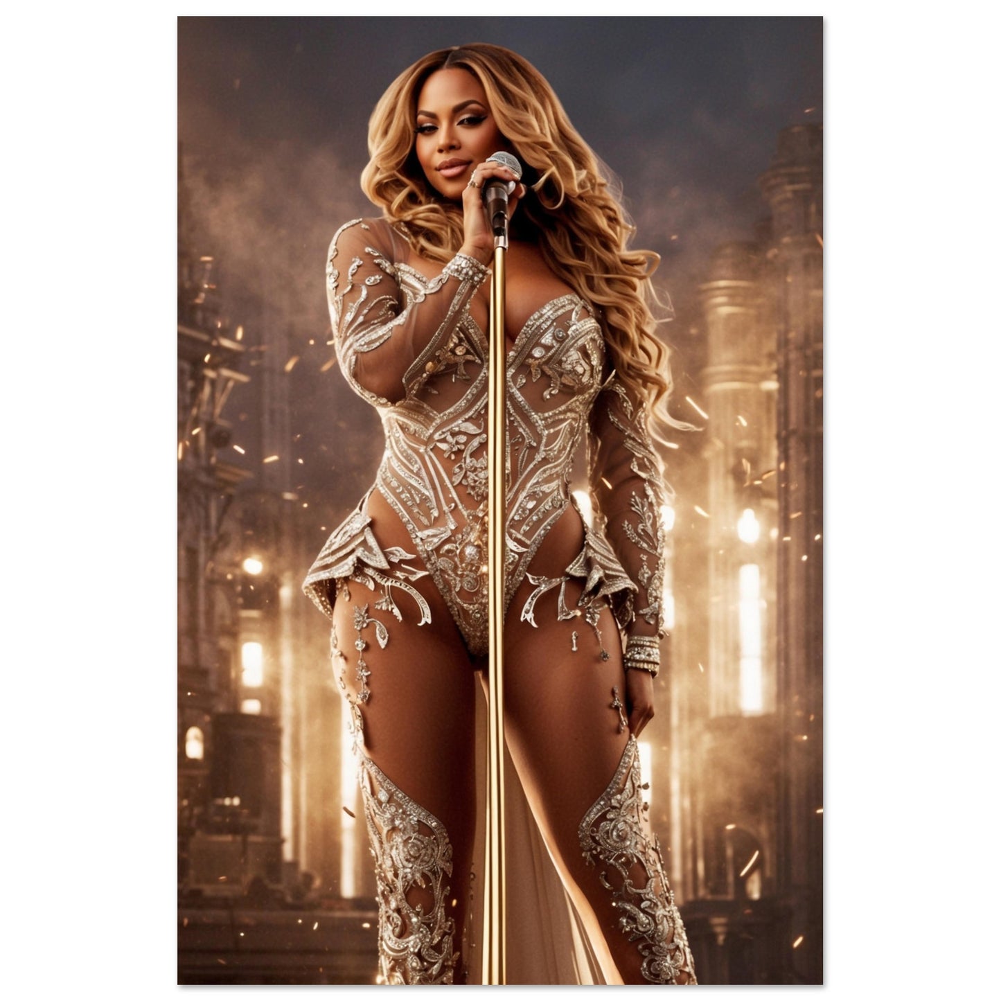 Golden Elegance: Beyoncé's Ethereal Performance