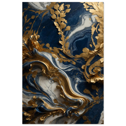 Marble Abstraction with Royal Flair