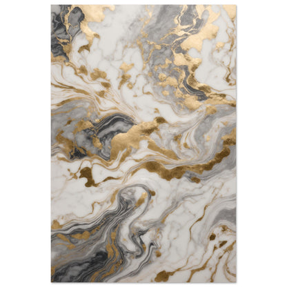 Marble-Inspired Abstract with Gold Accents