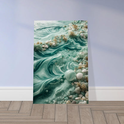 Underwater Marble Abstract in Aquamarine