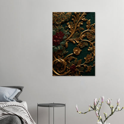 Resin Art in Maroon and Forest Green